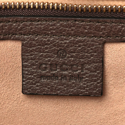 Gucci GG Supreme Monogram Textured Calfskin Web Medium Ophidia Shopping Tote Beige Ebony New Acero 6 of 9