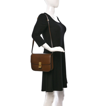 Celine Liege Calfskin Medium Classic Box Flap Bag Camel 2 of 8