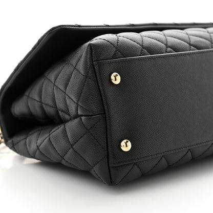 Chanel Caviar Quilted Small Coco Handle Flap Black 9 of 11