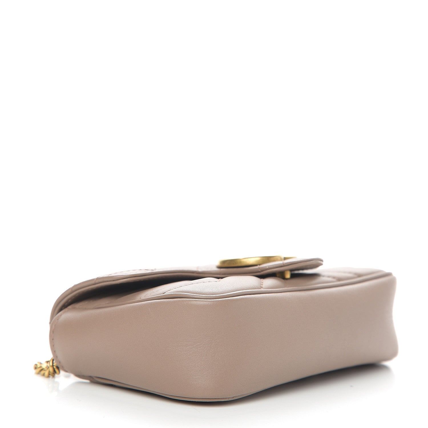 Gucci Calfskin Matelasse Super Mini GG Marmont Shoulder Bag Porcelain Rose 3 of 11