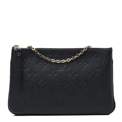 Louis Vuitton Empreinte Double Zip Pochette Black 1 of 9