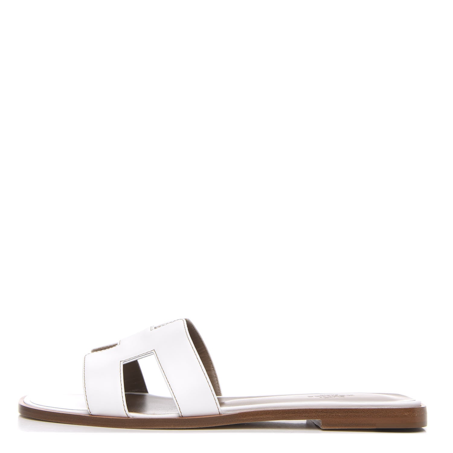 Hermes Box Calfskin Oran Sandals 39.5 White 1 of 9