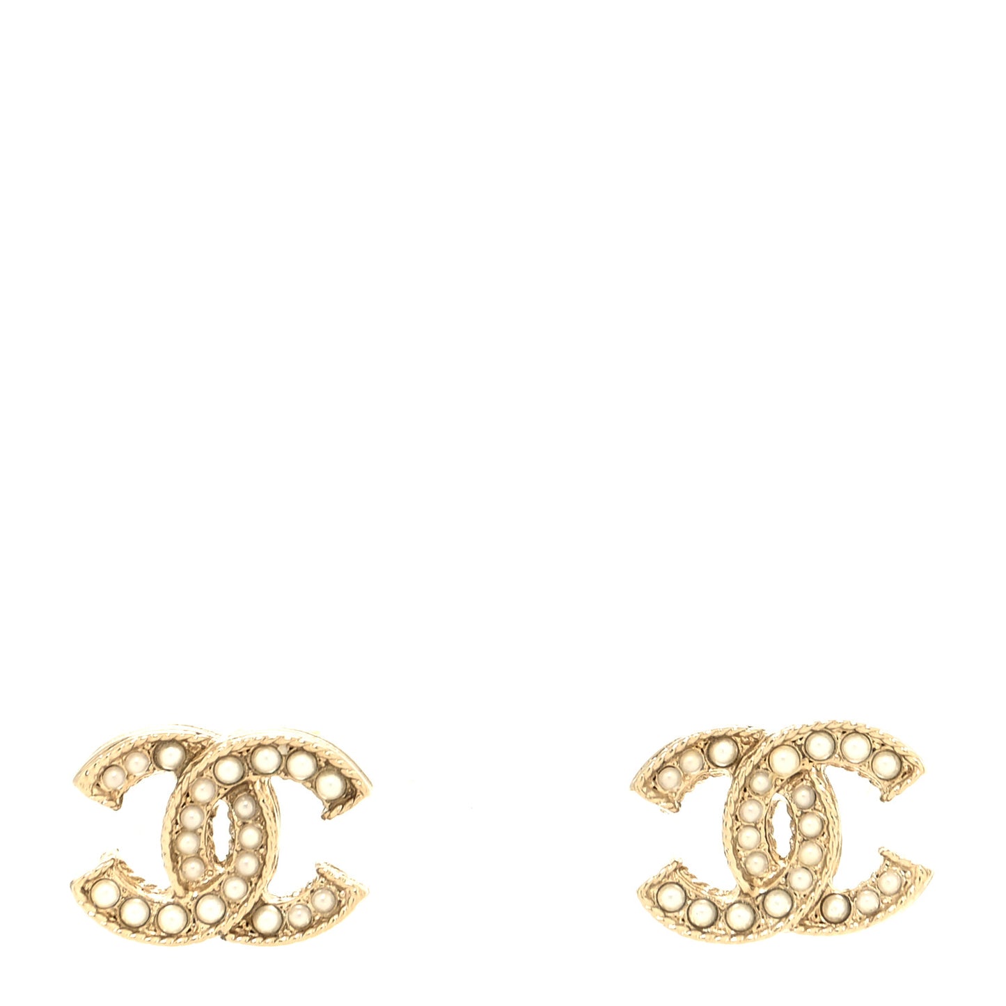 Pearl CC Earrings Gold