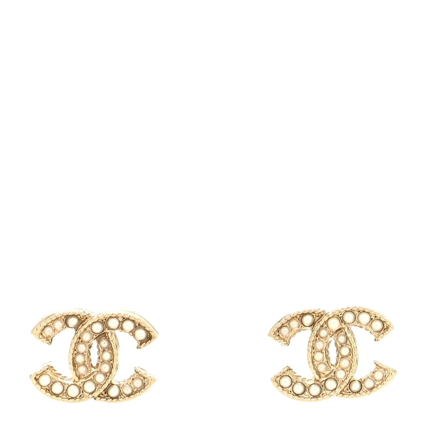 Chanel Pearl CC Earrings Gold 1 of 4