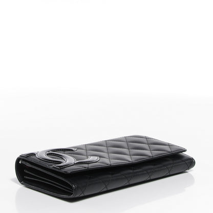 Chanel Calfskin Quilted Cambon Flap Wallet Black 4 of 8
