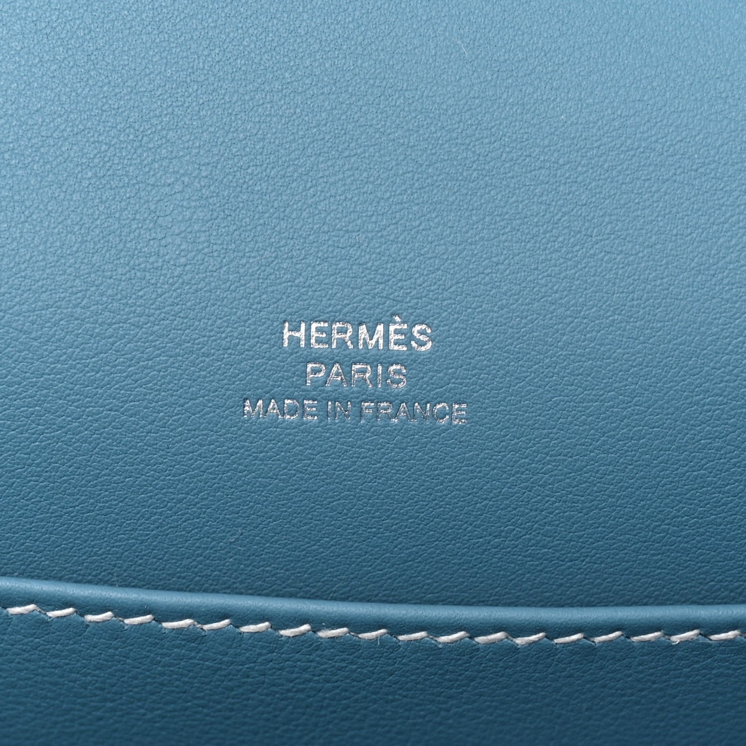 Hermes Swift Kelly Pochette Clutch Blue Jean 5 of 11