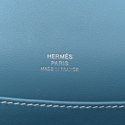 Hermes Swift Kelly Pochette Clutch Blue Jean 5 of 11