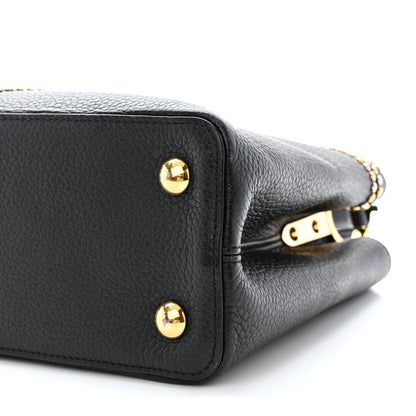 Louis Vuitton Taurillon Fleur De Lys Capucines PM Black 9 of 9