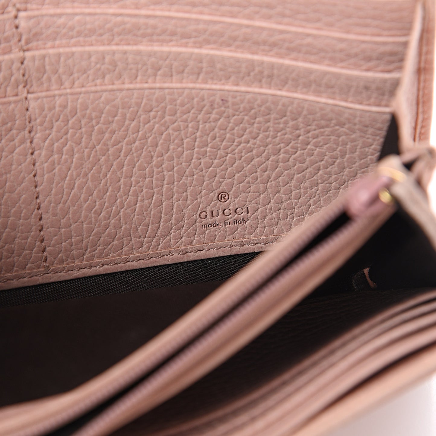 Dollar Calfskin GG Marmont Continental Wallet Perfect Pink
