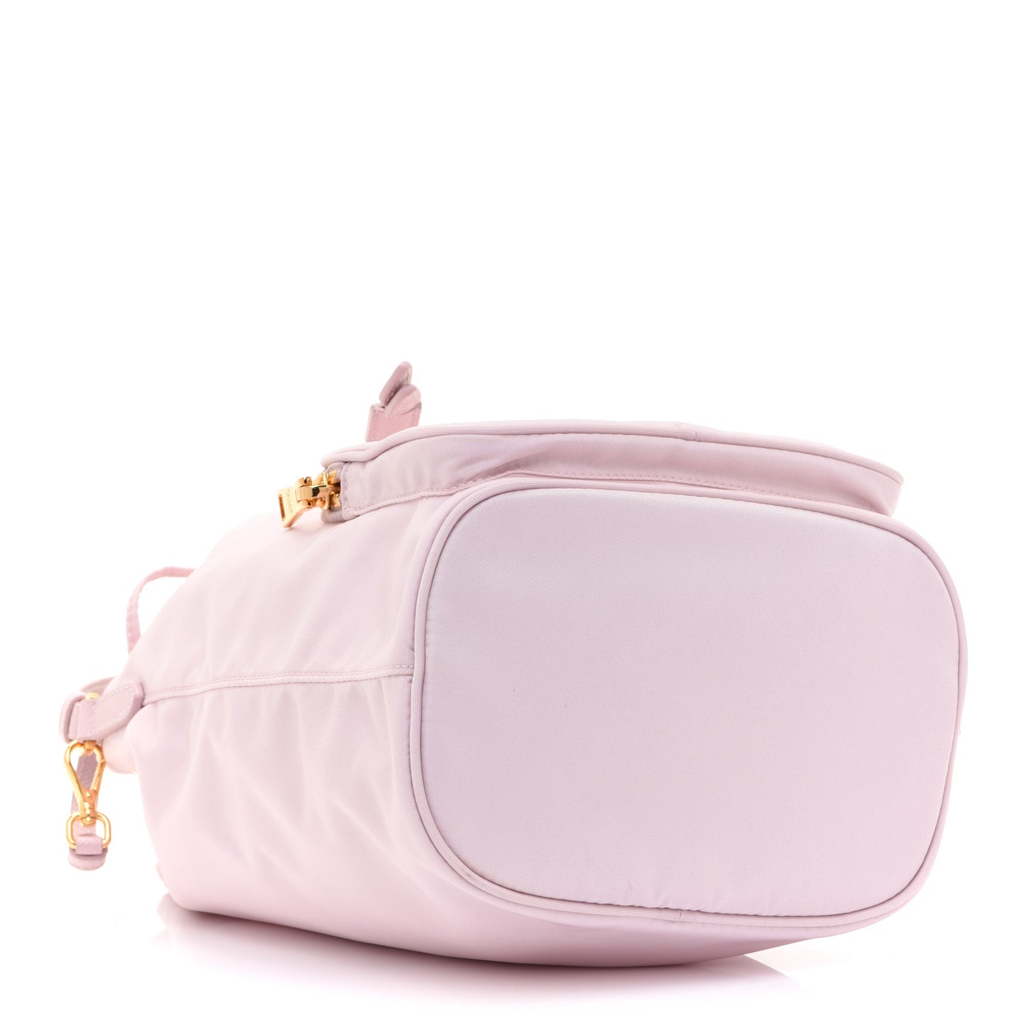 Re-Nylon Saffiano Duet Bucket Crossbody Bag Alabastro