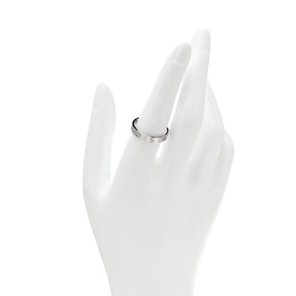 Cartier 18K White Gold 3.5mm LOVE Wedding Band Ring 56 7.75 2 of 4