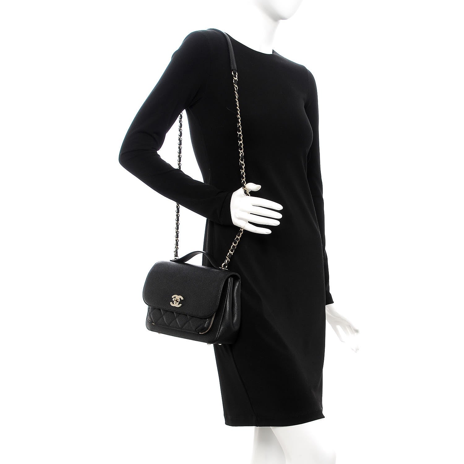 Chanel Caviar Quilted Small Business Affinity Flap Black 2 of 7