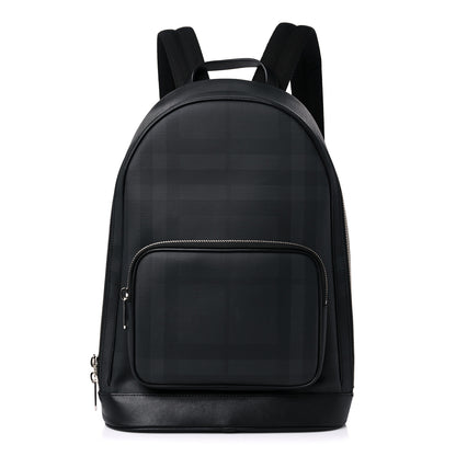 Burberry London Check Logo Rocco Backpack Charcoal 1 of 9