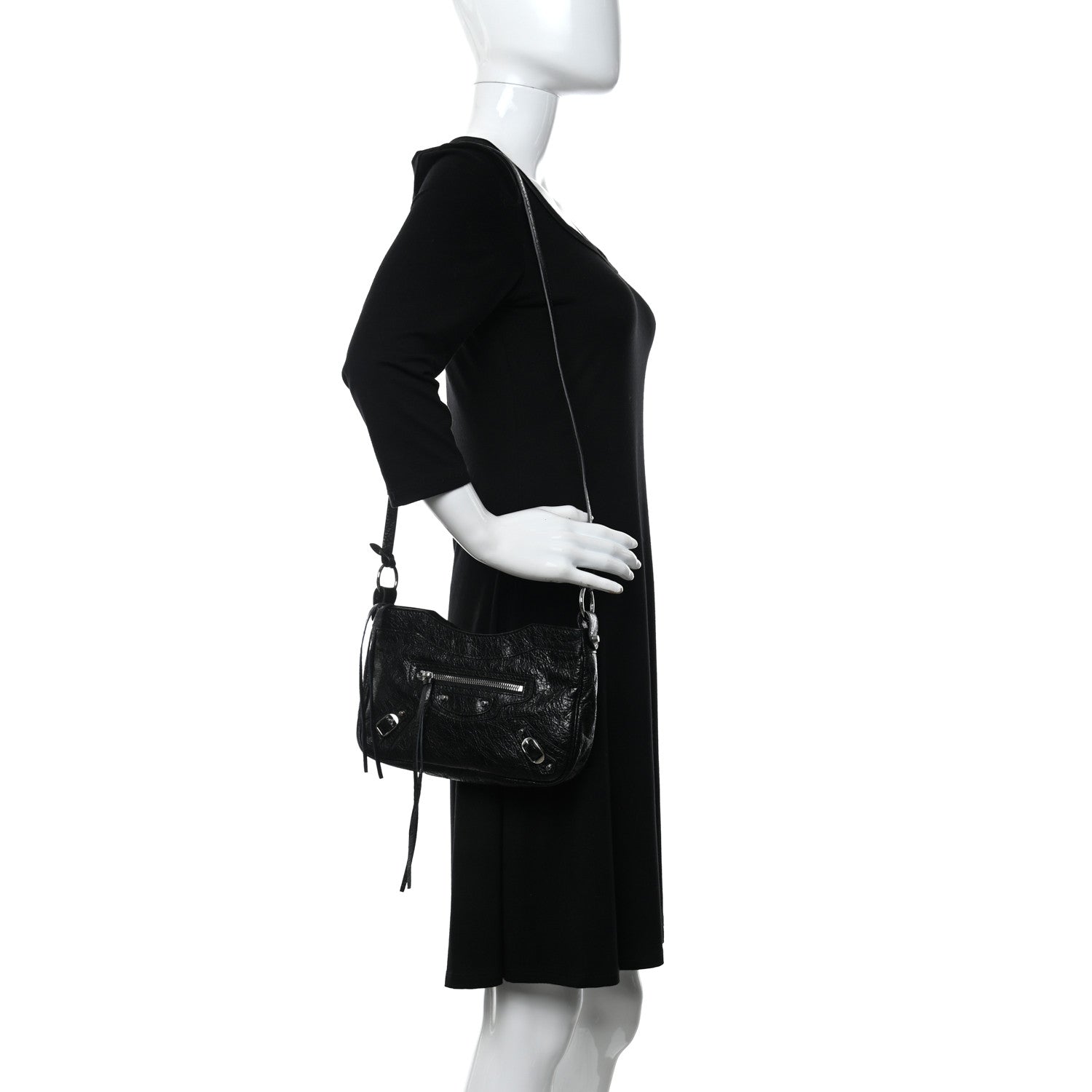 Balenciaga Agneau Classic Silver Hardware Hip Black 2 of 11