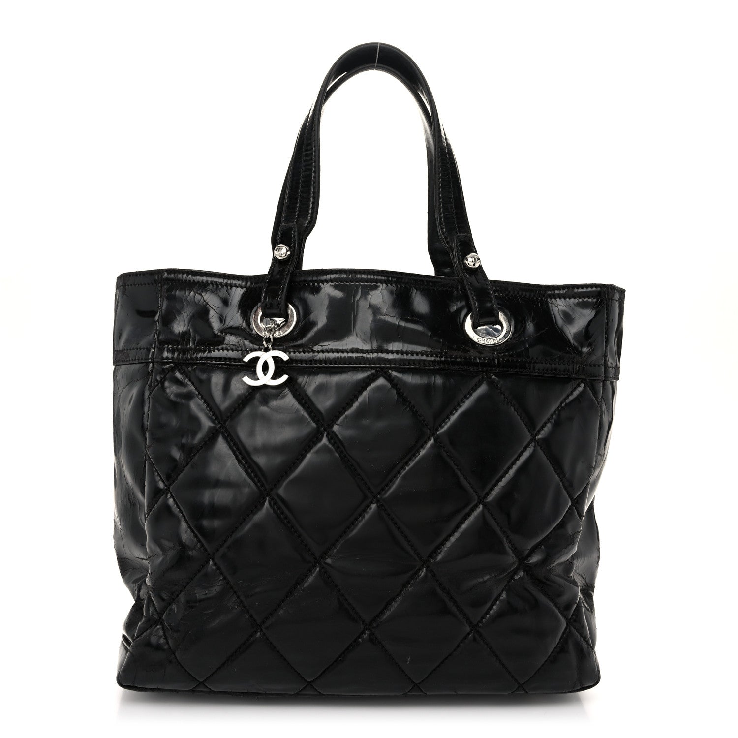 Chanel Vinyl Quilted Large Paris Biarritz Tote Black 1 of 13