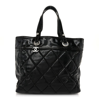 Chanel Vinyl Quilted Large Paris Biarritz Tote Black 1 of 13