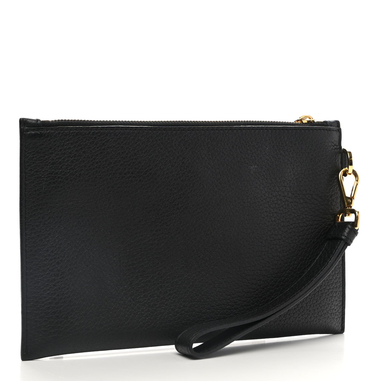 Versace Grained Calfskin Medusa Wrist Pouch Black 3 of 9