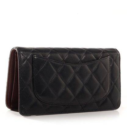 Chanel Lambskin Quilted Yen Wallet Black 3 of 8