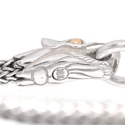 John Hardy Sterling Silver 18K Yellow Gold 5mm Naga Dragon Station Bracelet 5 of 5