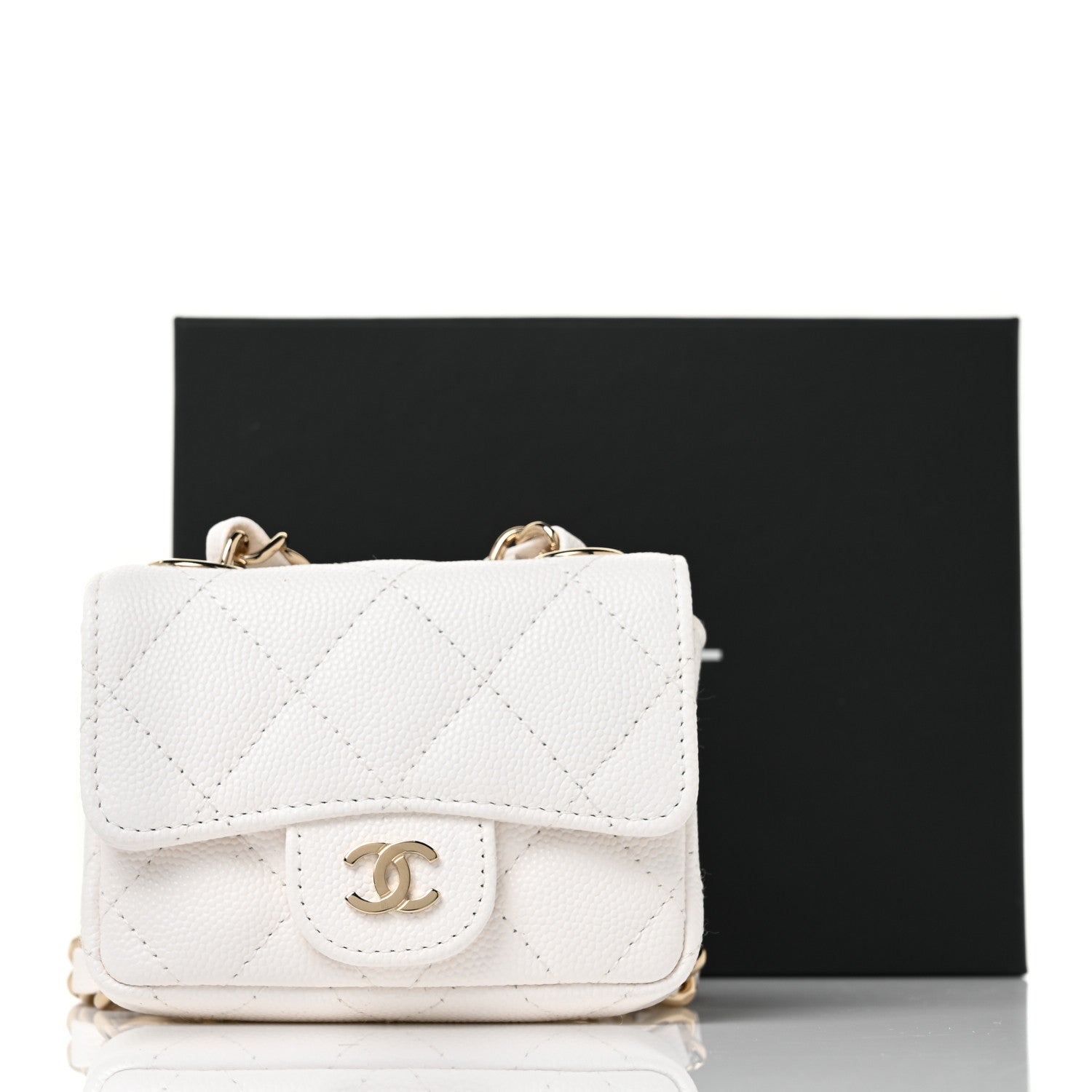 Chanel Caviar Quilted Belt Bag White 11 of 11