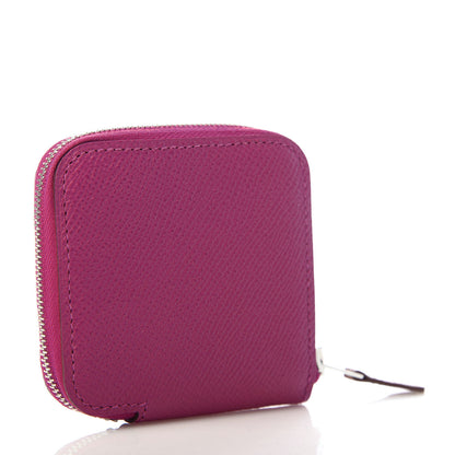 Hermes Epsom Silk'in Coin Purse Rose Pourpre 3 of 6