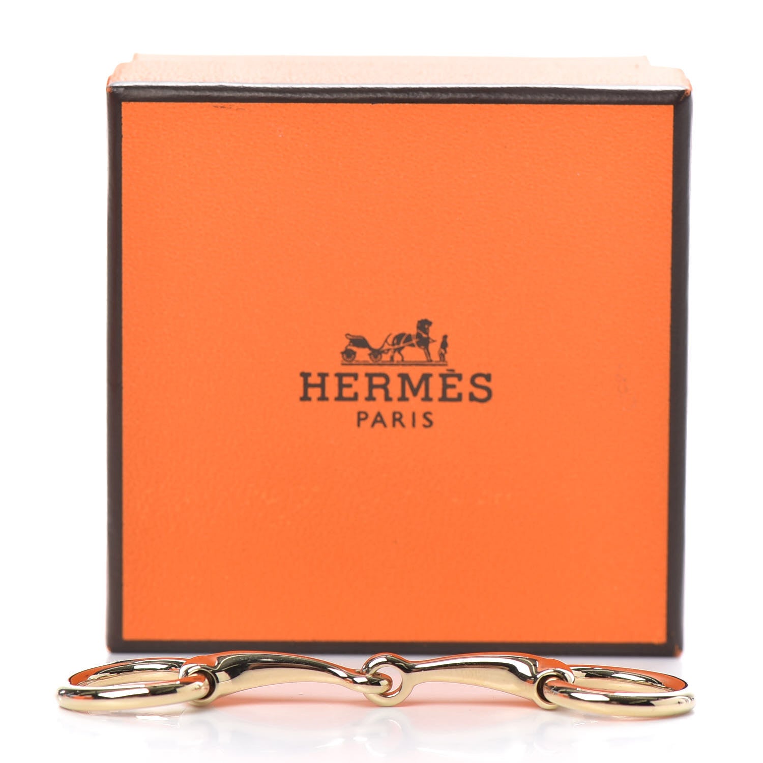 Hermes Permabrass Mors Scarf Ring Gold 4 of 4