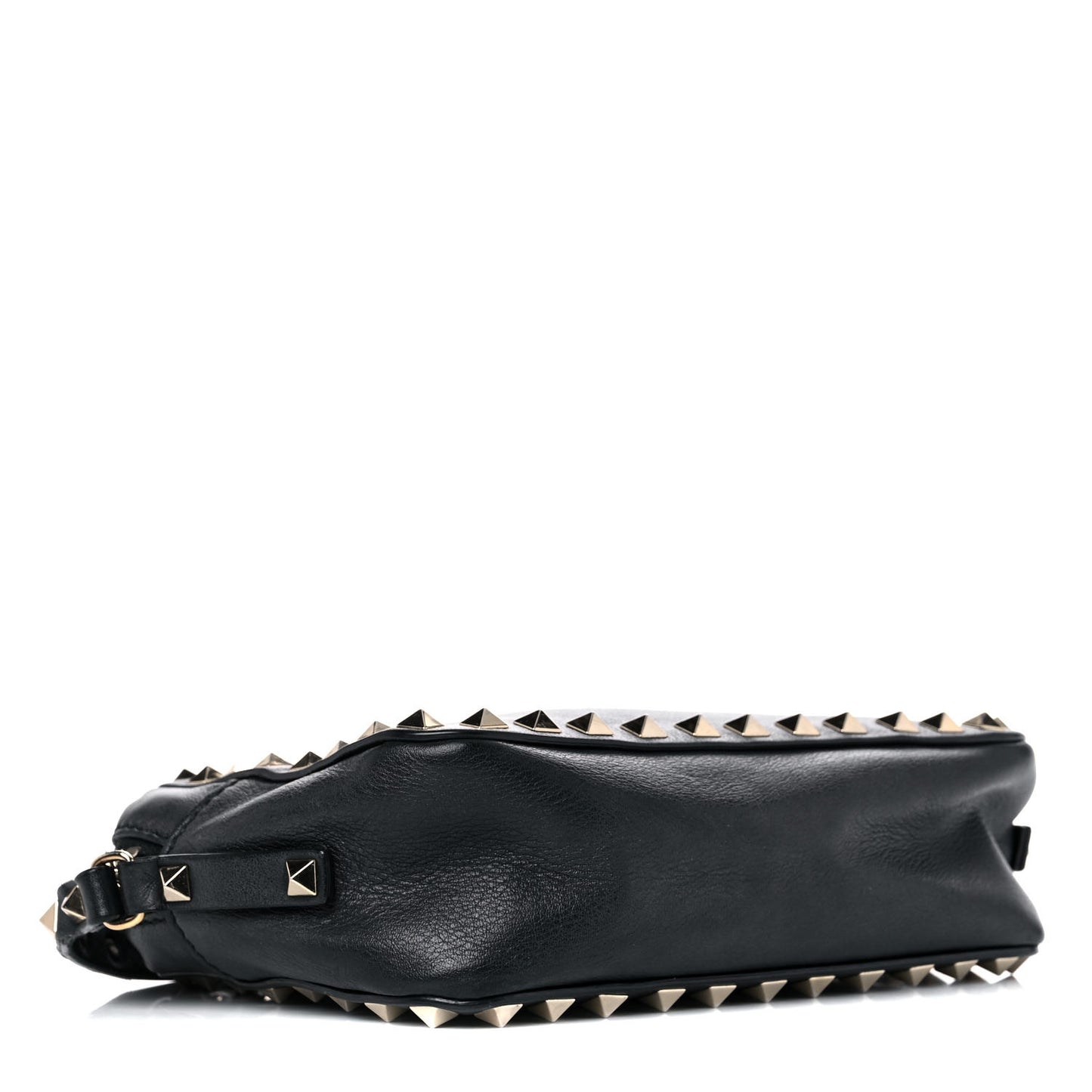 Calfskin Rockstud Camera Crossbody Bag Black