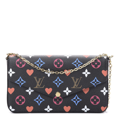 Louis Vuitton Game On Felicie Chain Wallet Black 1 of 13