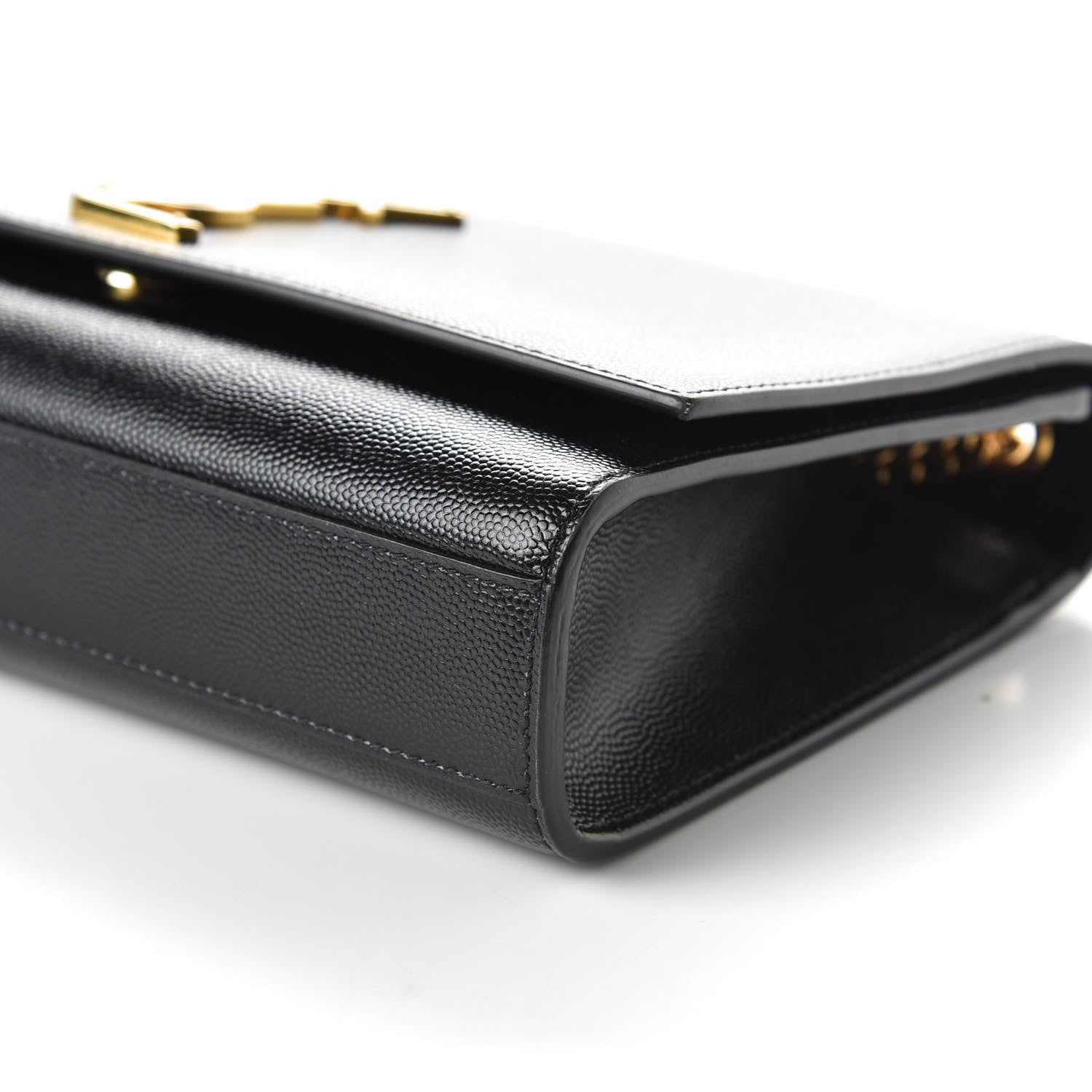 Saint Laurent Grain De Poudre Medium Classic Monogram Kate Satchel Black 7 of 9