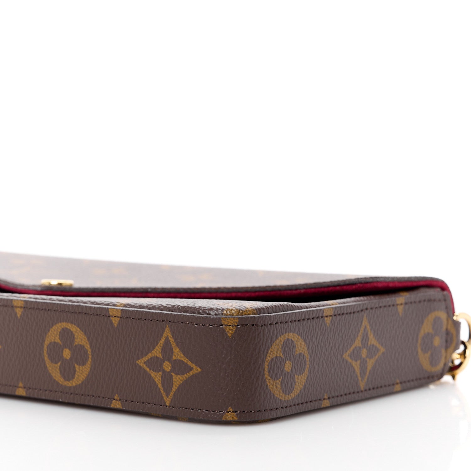 Louis Vuitton Monogram Pochette Felicie Chain Wallet Fuchsia 14 of 14