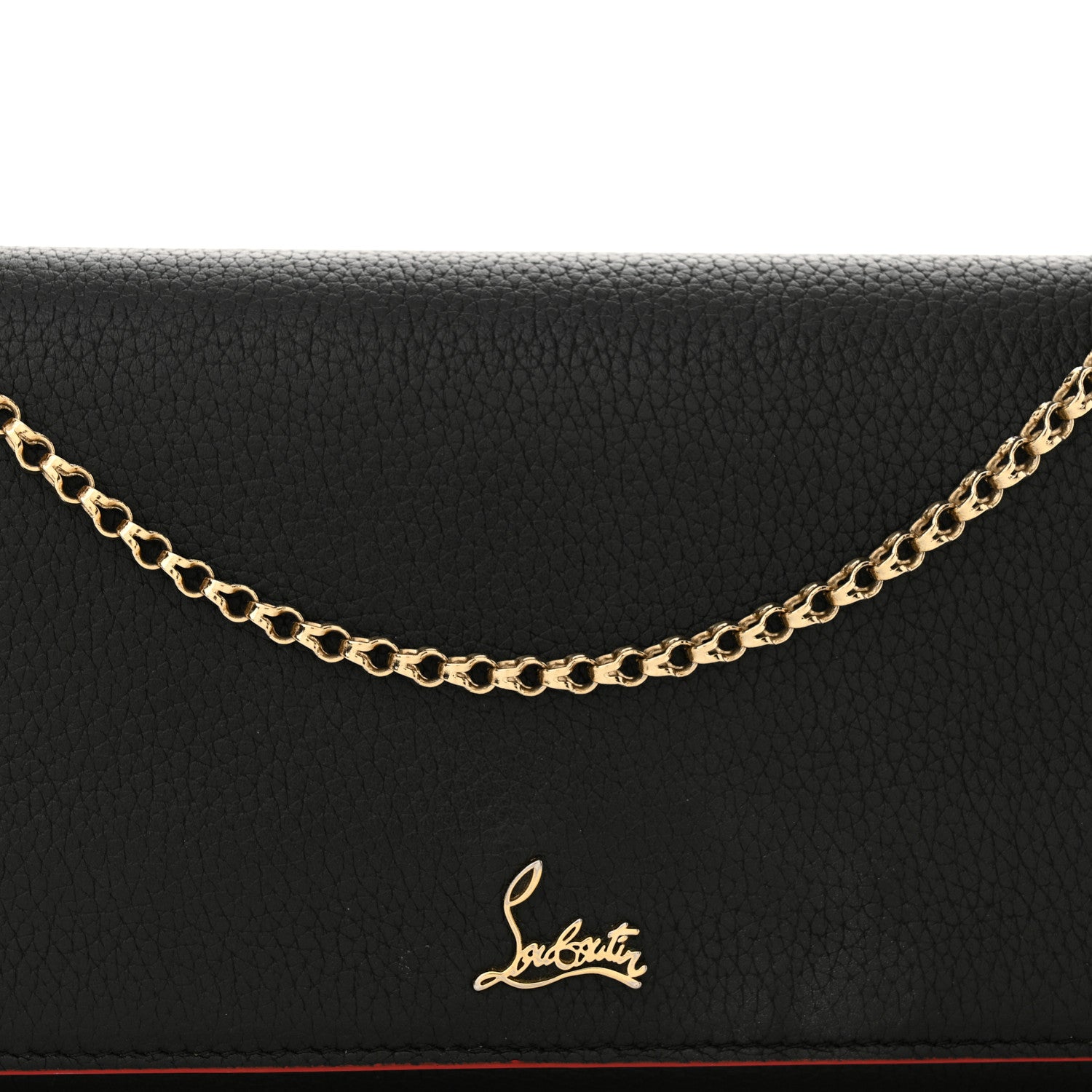 Christian Louboutin Calfskin Boudoir Chain Wallet Black 7 of 13