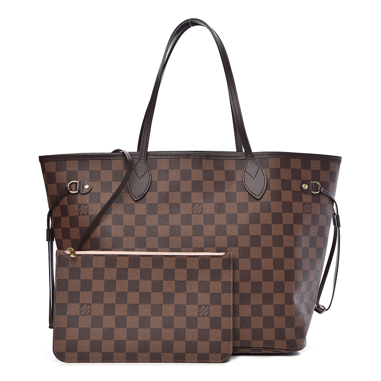 Damier Ebene Neo Neverfull MM Rose Ballerine