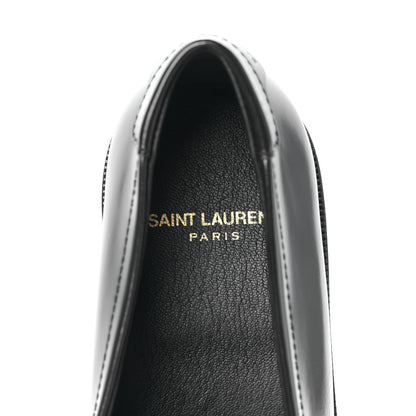 Saint Laurent Calfskin Penny Loafers 39.5 Black 7 of 8