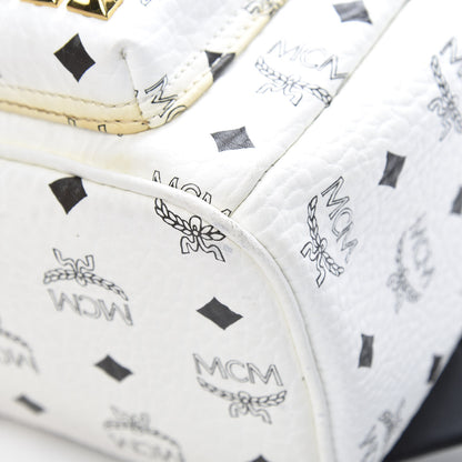 MCM Visetos Studded Small Stark M Backpack White 16 of 16