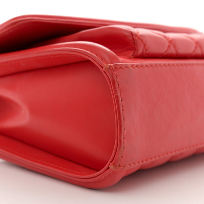 Chanel Lambskin Quilted Small Geometric Flap Red 9 of 15