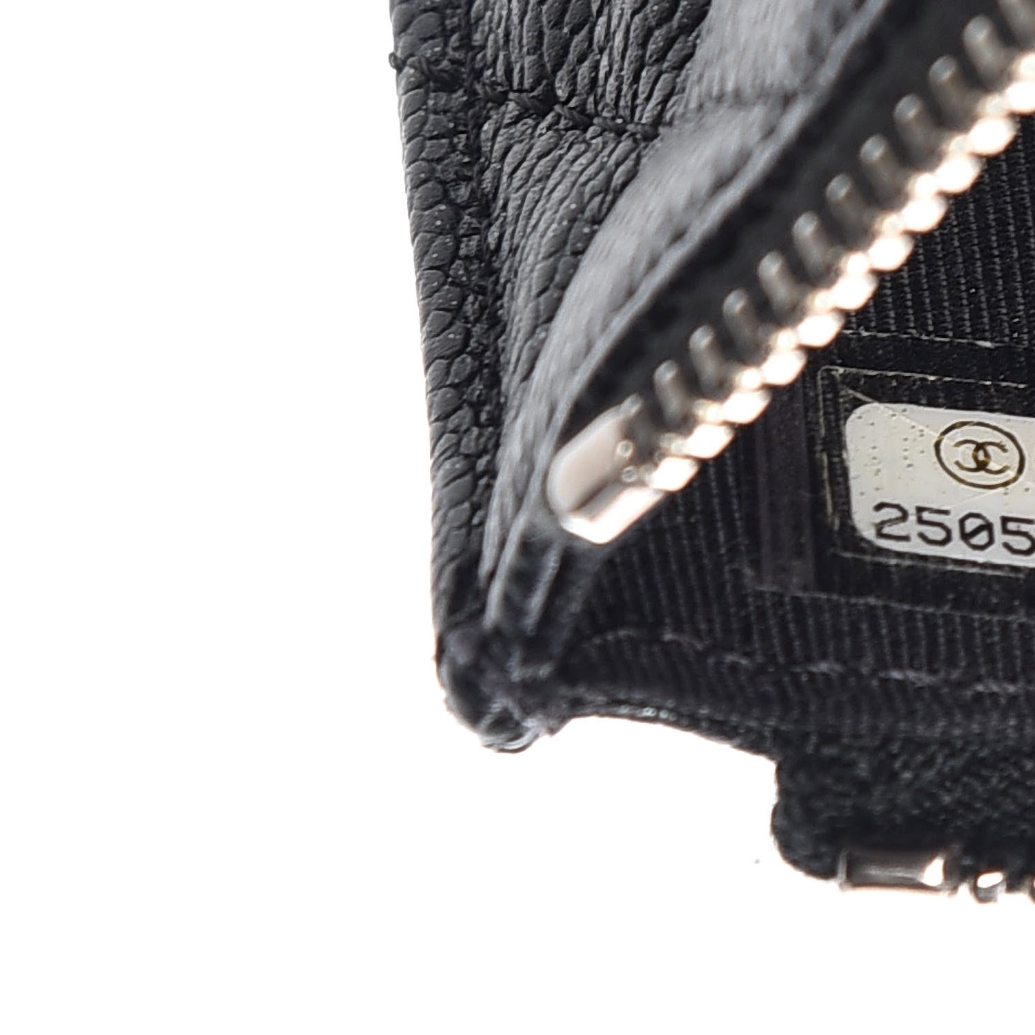Chanel Iridescent Caviar Quilted Classic Zip Pouch Black 7 of 10