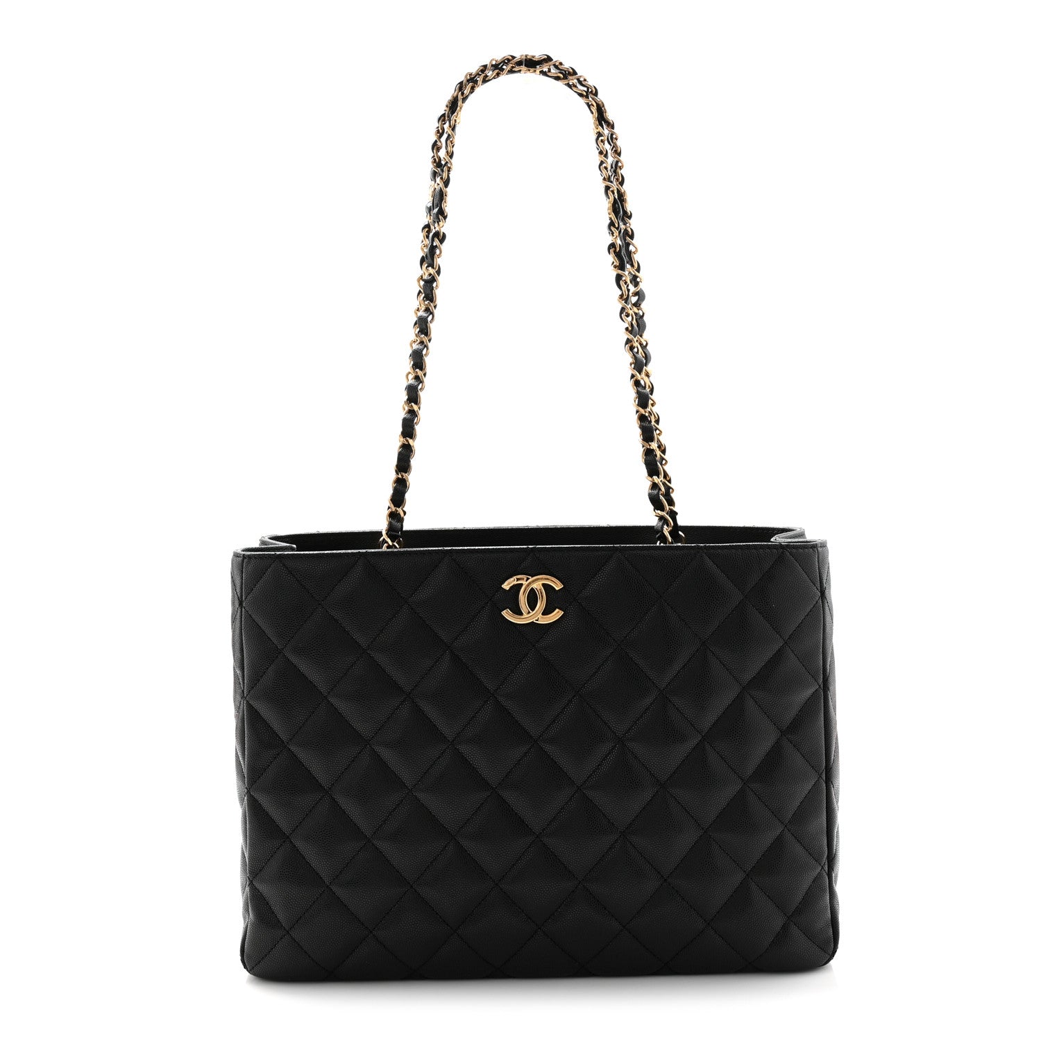 Chanel Caviar Quilted Small Shopping Tote Black 1 of 10