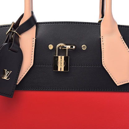 Louis Vuitton Calfskin City Steamer MM Rouge Black 10 of 10