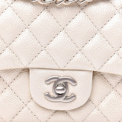 Chanel Pearly Caviar Quilted Mini Rectangular Flap White 10 of 10