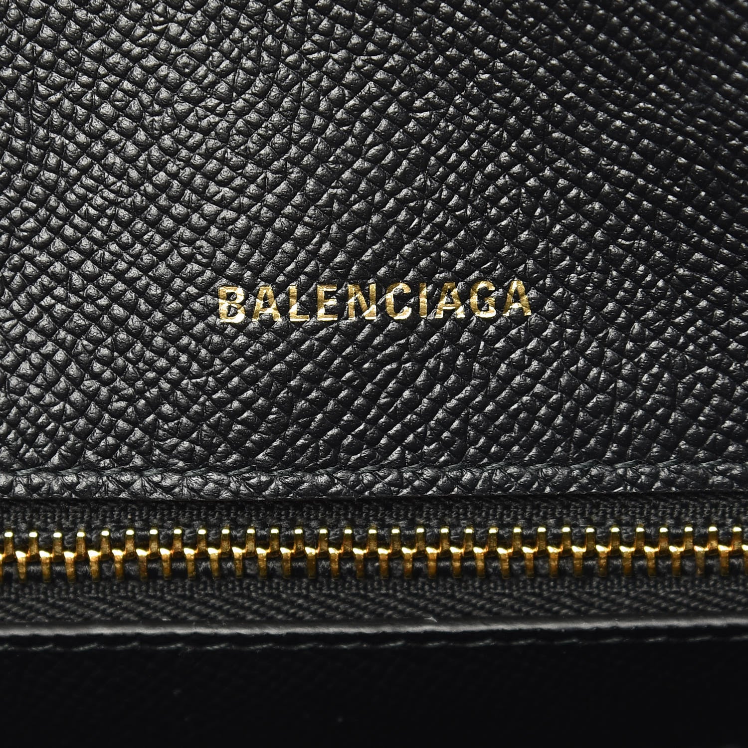 Balenciaga Signature Grained Calfskin Logo S Ville Top Handle Bag Black 6 of 10