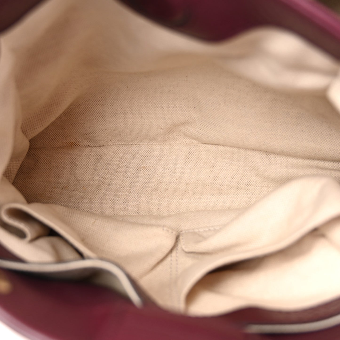 Calfskin Small Bamboo Shopper Tote Burgundy