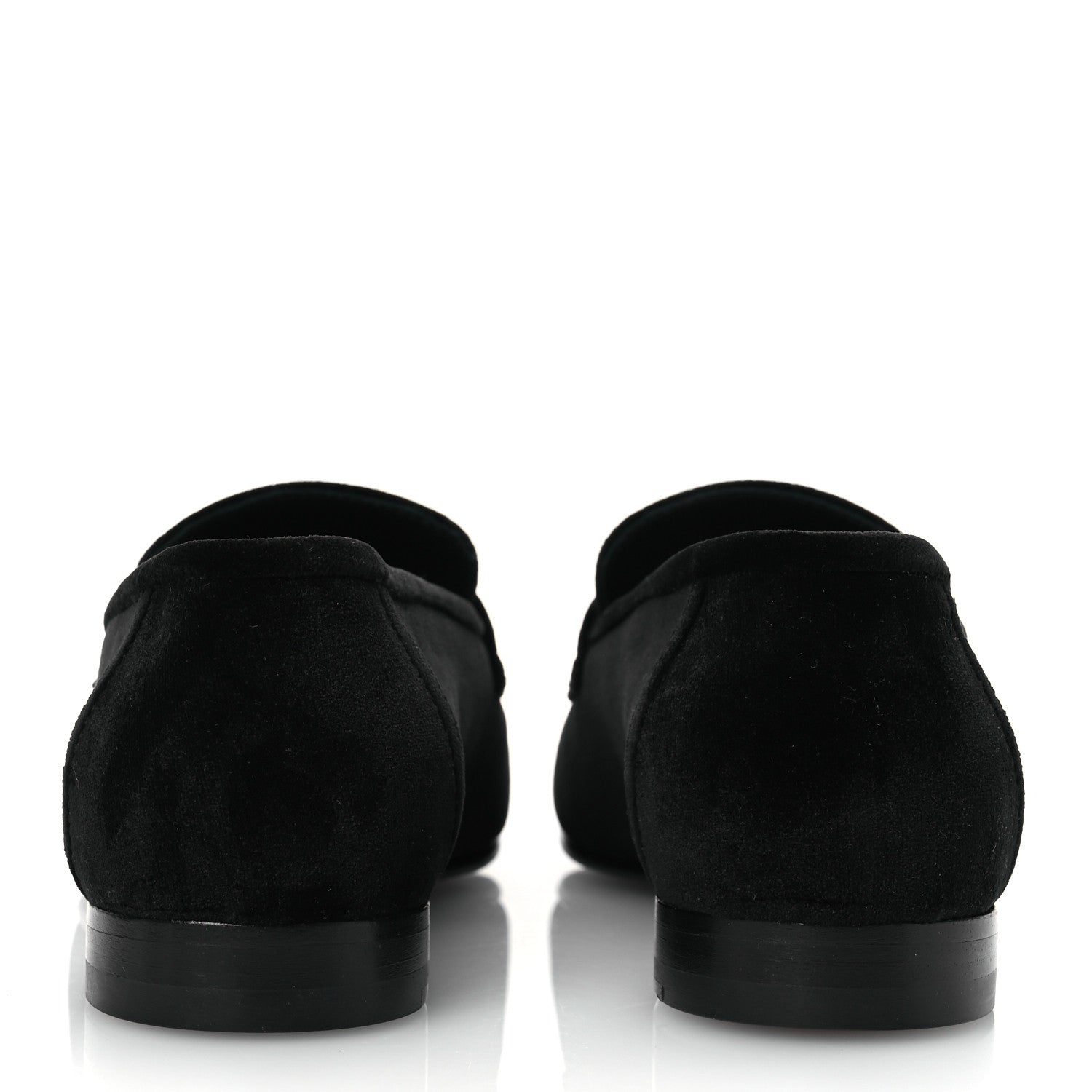 Hermes Velvet Womens Paris Loafers 38.5 Black 6 of 12