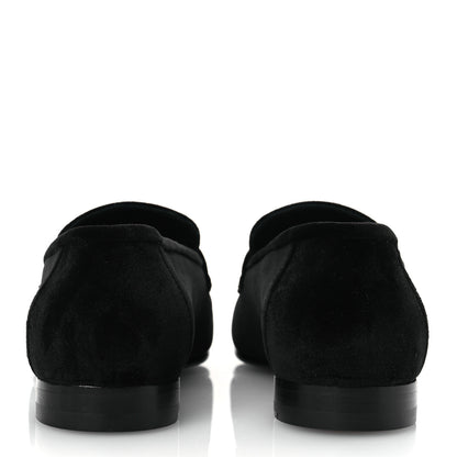 Hermes Velvet Womens Paris Loafers 38.5 Black 6 of 12