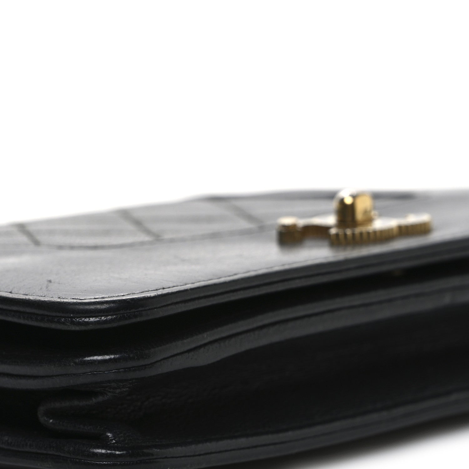 Chanel Sheepskin Quilted Mini Vintage Mademoiselle Wallet On Chain WOC Black 10 of 14