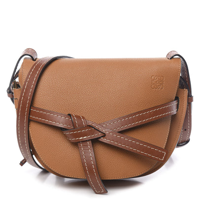Loewe Grained Calfskin Small Gate Crossbody Bag Caramel Pecan 1 of 9