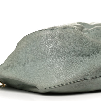 Gucci Pebbled Calfskin Medium Twill Shoulder Bag Light Blue 10 of 14