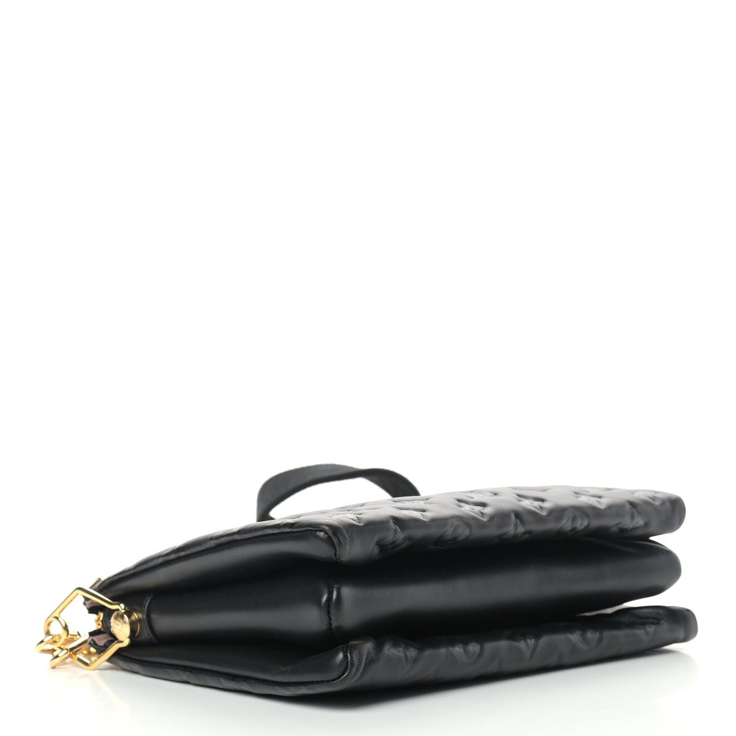 Lambskin Embossed Monogram Coussin PM Black