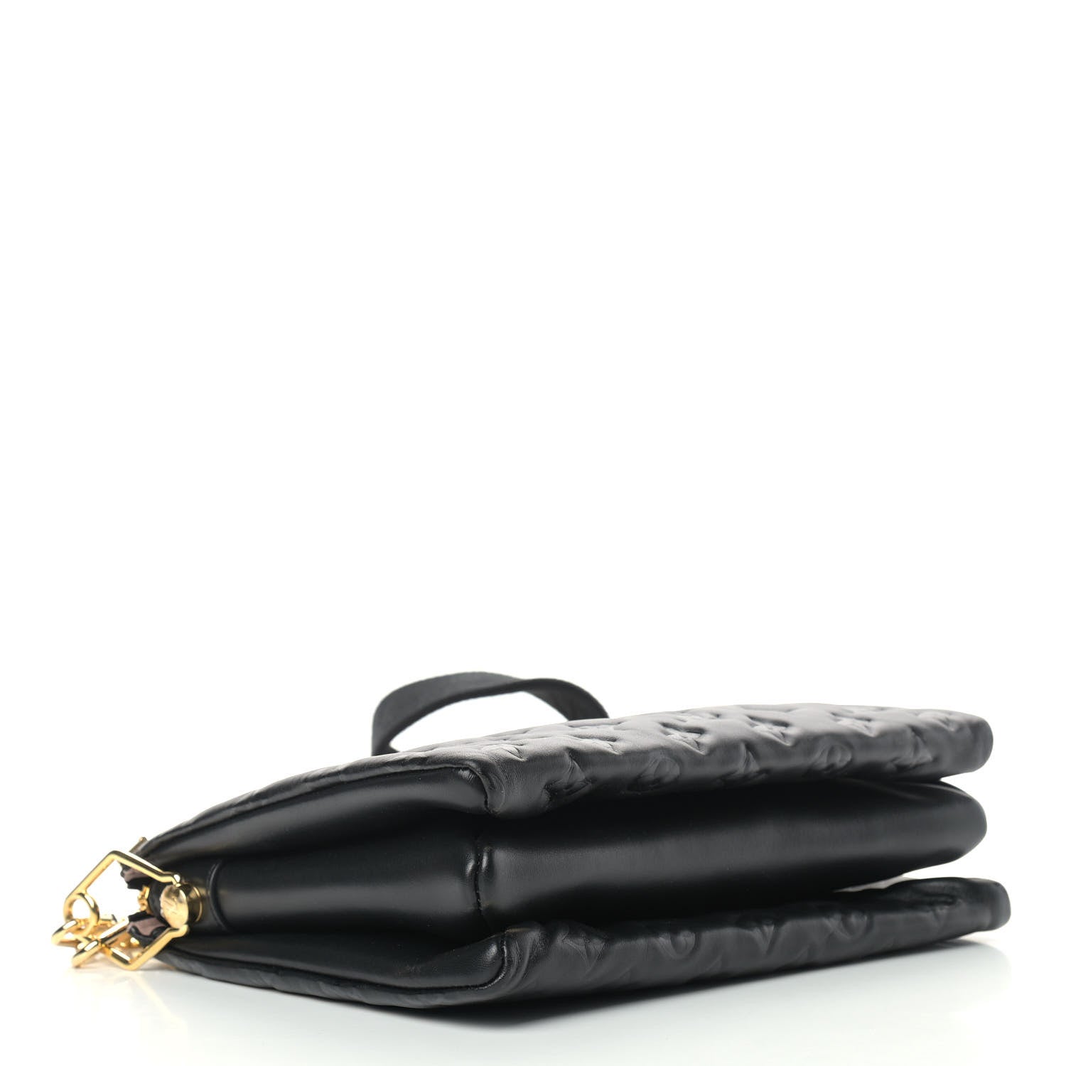 Louis Vuitton Lambskin Embossed Monogram Coussin PM Black 4 of 7
