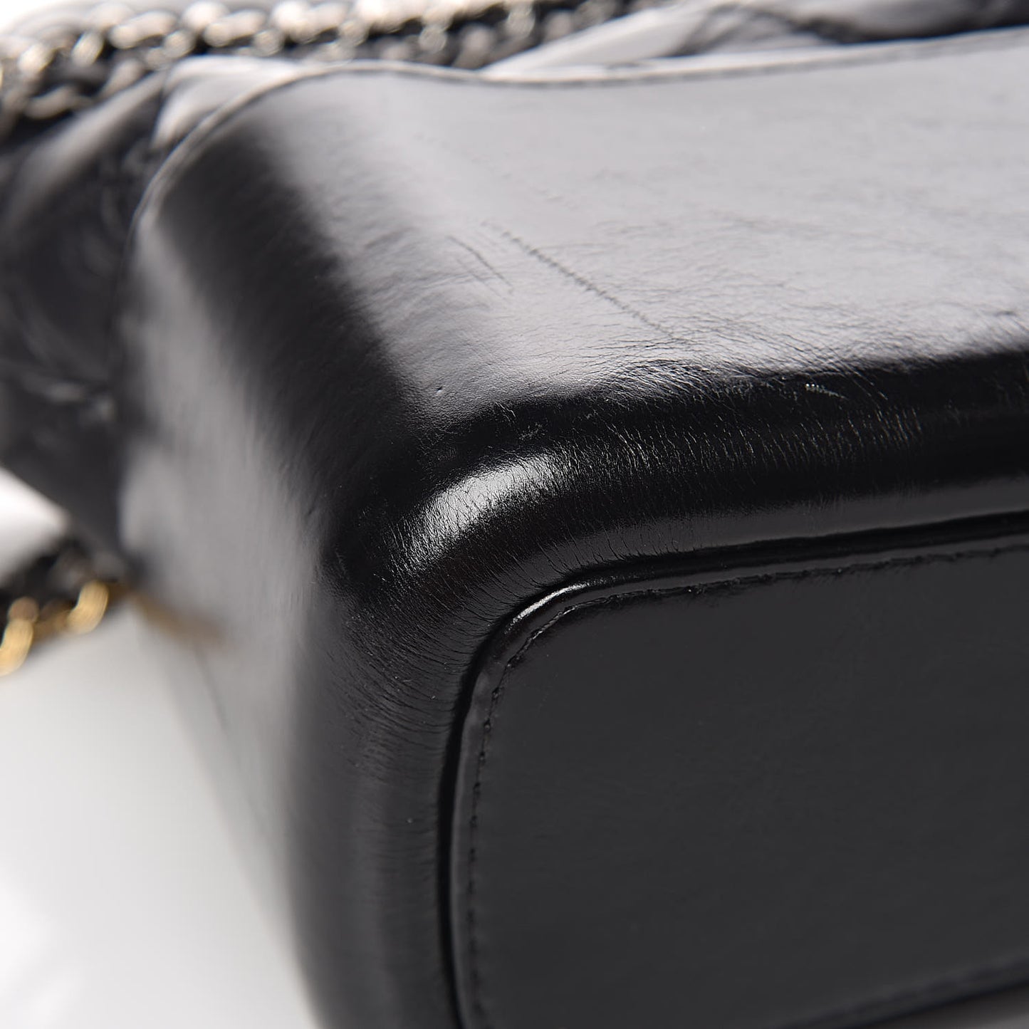 Aged Calfskin Quilted Medium Gabrielle Hobo Black