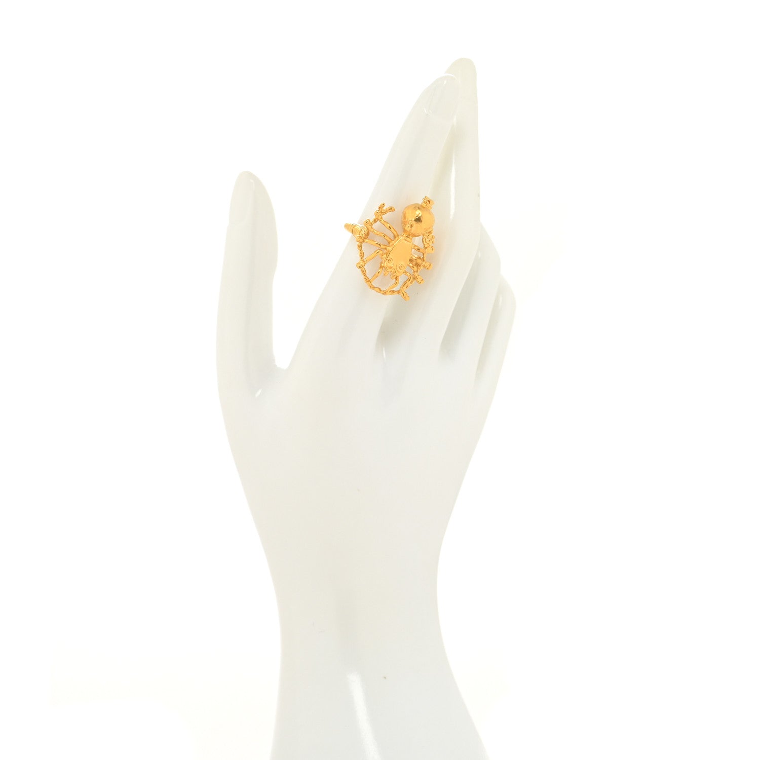 Christian Dior Metal Mille Fleurs De Dior Ring Gold 2 of 4